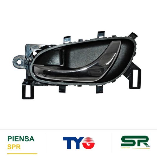 MANIJA INTERIOR DELANTERA IZQUIERDA NEGRA CROMADA NISSAN SENTRA 2013-2019 / XTRAIL14-22 / FRONTIER / NP-300 2016-2024 TYG