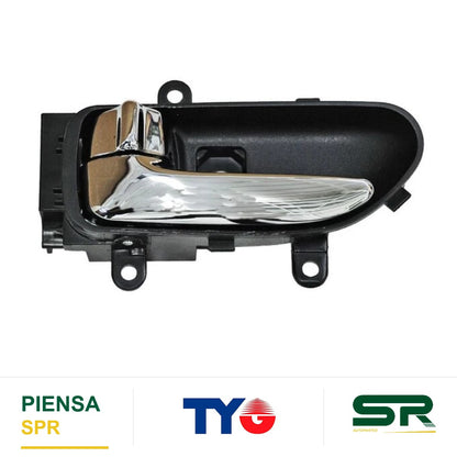 MANIJA INTERIOR DELANTERA IZQUIERDA NEGRA CROMADA PLÁSTICO NISSAN ROGUE / X-TRAIL 2008-2014 / / TRAS TYG