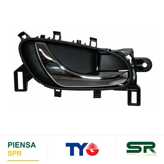 MANIJA INTERIOR DELANTERA DERECHA NEGRA CROMADA NISSAN PICKUP NP-300 / FRONTIER 2016-2025 / X-TRAIL 2015-2022 TYG