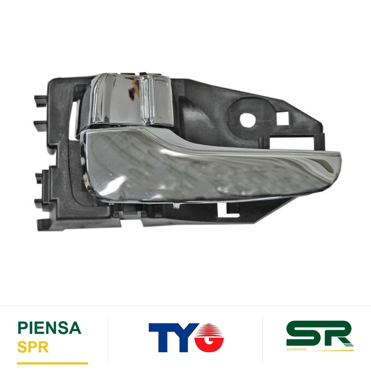 MANIJA INTERIOR DELANTERA IZQUIERDA CROMADA PLÁSTICO MITSUBISHI LANCER 2003-2007 / OUTLANDER 2003-2006 / TRAS TYG