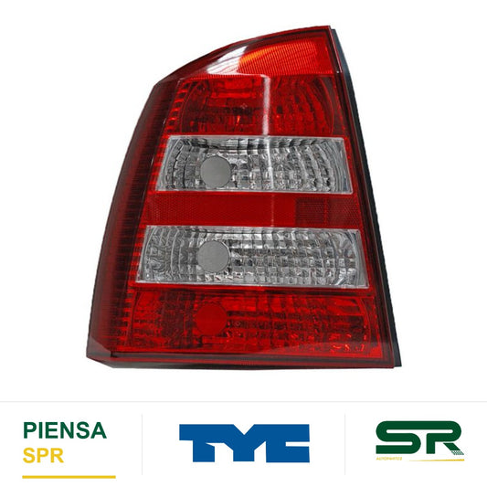 CALAVERA IZQUIERDA 4 PUERTAS SIN ARNÉS CLARA ROJO/BLANCO CHEVROLET ASTRA 2004-2006 TYC