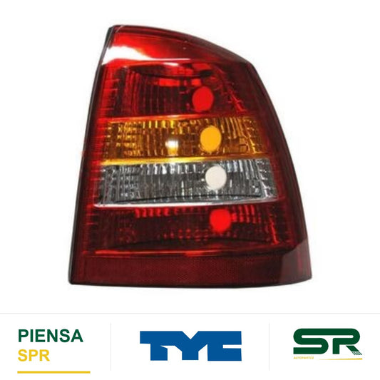 CALAVERA DERECHA 4 PUERTAS SIN ARNÉS CLARA ROJO/BLANCO CHEVROLET ÁMBAR ASTRA 2000-2003 TYC
