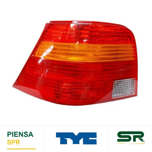 CALAVERA DERECHA SIN ARNÉS ROJO/BLANCO VOLKSWAGEN ÁMBAR GOLF 1999-2004 TYC