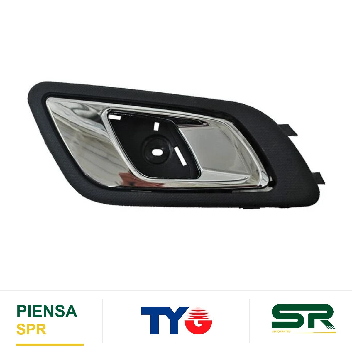 MANIJA INTERIOR TRASERA DERECHA NEGRA CROMADA PLÁSTICO FORD RANGER 2013-2022 TYG