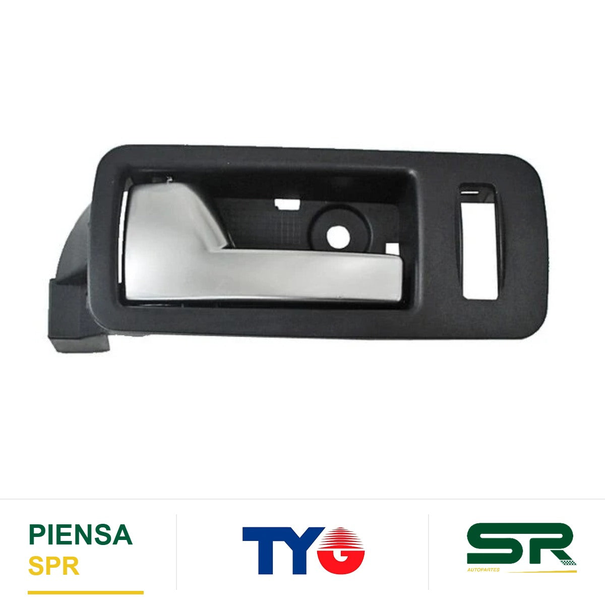 MANIJA INTERIOR DELANTERA IZQUIERDA NEGRA PLATA PLÁSTICO FORD MUSTANG 2005-2014 TYG