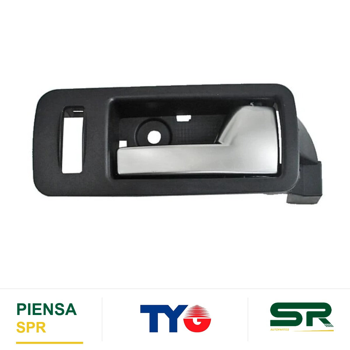 MANIJA INTERIOR DELANTERA DERECHA NEGRA PLATA PLÁSTICO FORD MUSTANG 2005-2014 TYG