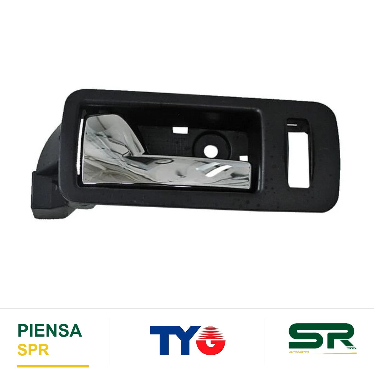 MANIJA INTERIOR DELANTERA IZQUIERDA NEGRA CROMADA PLÁSTICO FORD MUSTANG 2005-2014 TYG