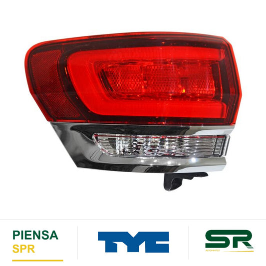CALAVERA IZQUIERDA CON FOCO OSCURA JEEP MOLD CROM GRAND CHEROKEE 2017-2021 TYC