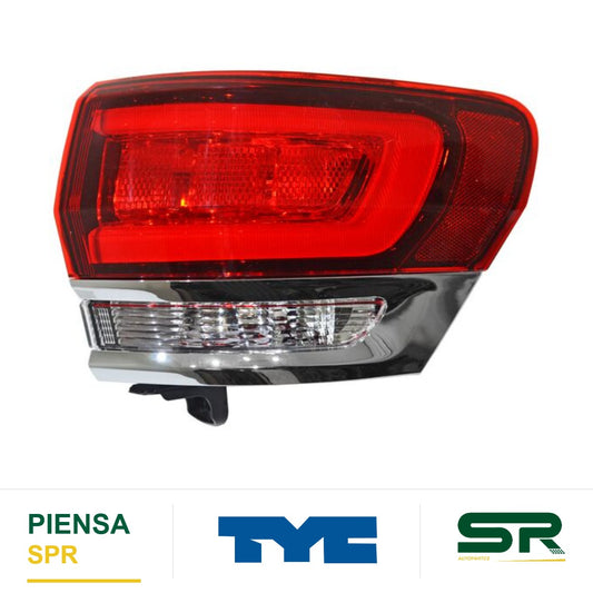 CALAVERA DERECHA CON FOCO OSCURA JEEP MOLD CROM GRAND CHEROKEE 2017-2021 TYC