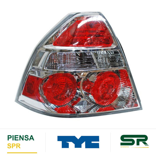 CALAVERA IZQUIERDA CON ARNÉS ROJA CHEVROLET 18 CROMADA/ AVEO 2007-2011 TYC
