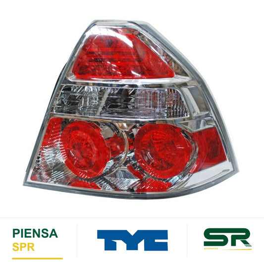 CALAVERA DERECHA CON ARNÉS ROJA CHEVROLET 18 CROMADA/ AVEO 2007-2011 TYC