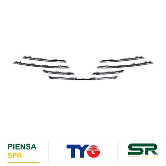 MOLDURA RENAULT PARRILLA KOLEOS 2017 2020 CROM JGO 7 PZAS TYG 623853829RC