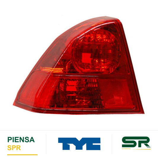 CALAVERA IZQUIERDA 4 PUERTAS SIN ARNÉS HONDA ROJO CIVIC 2003-2005 TYC