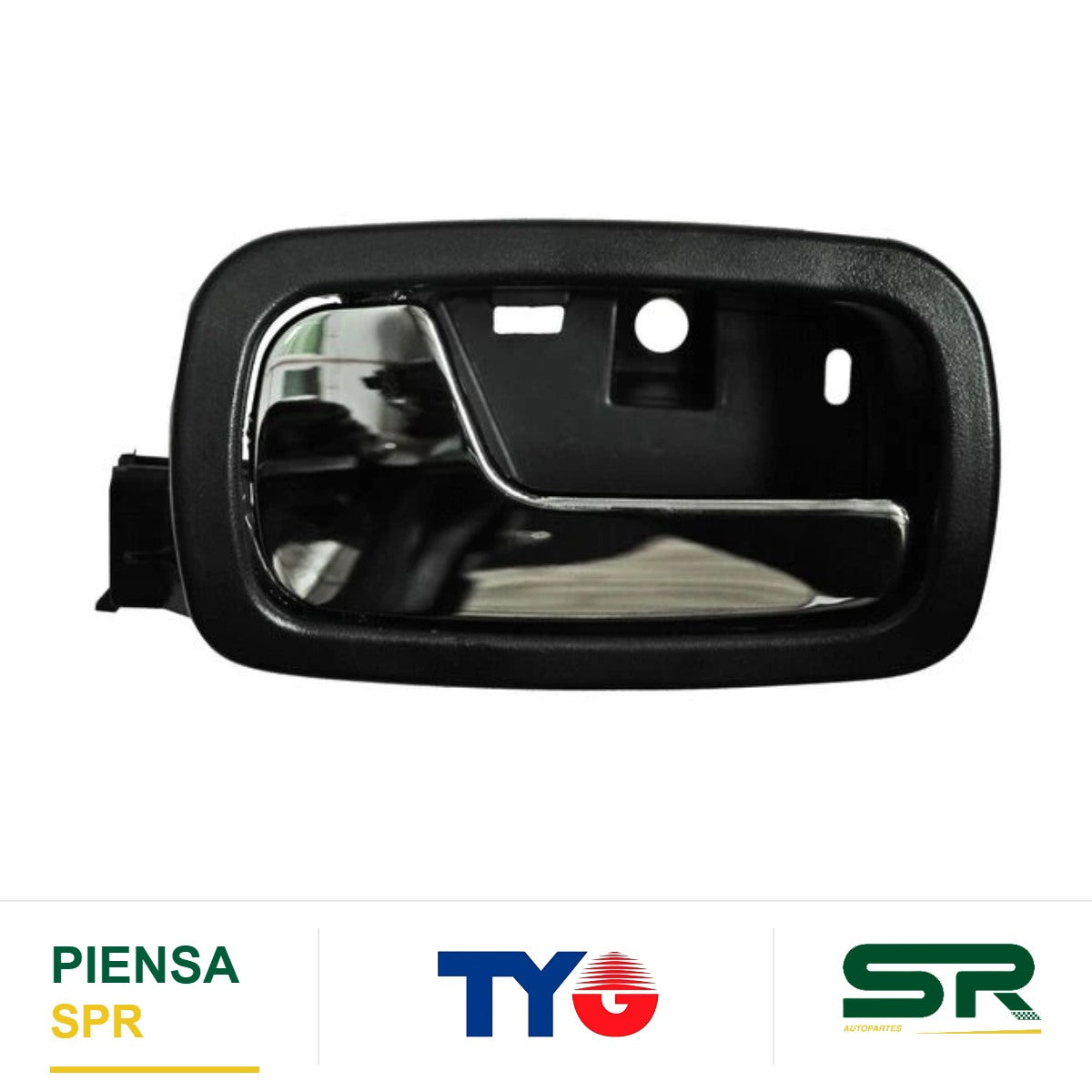 MANIJA INTERIOR DELANTERA IZQUIERDA NEGRA CROMADA PLÁSTICO CHEVROLET G5 2007-2009 / COBALT 2005-2010 TYG