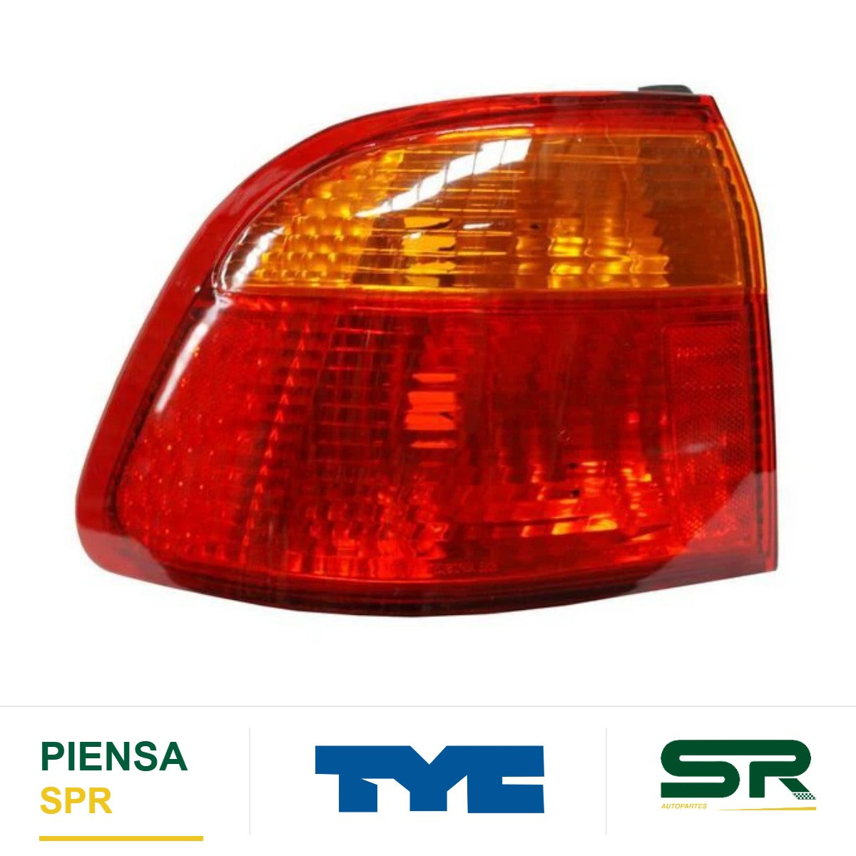 CALAVERA IZQUIERDA 4 PUERTAS, SIN ARNÉS HONDA ROJO/ÁMBAR CIVIC 1999-2000 TYC