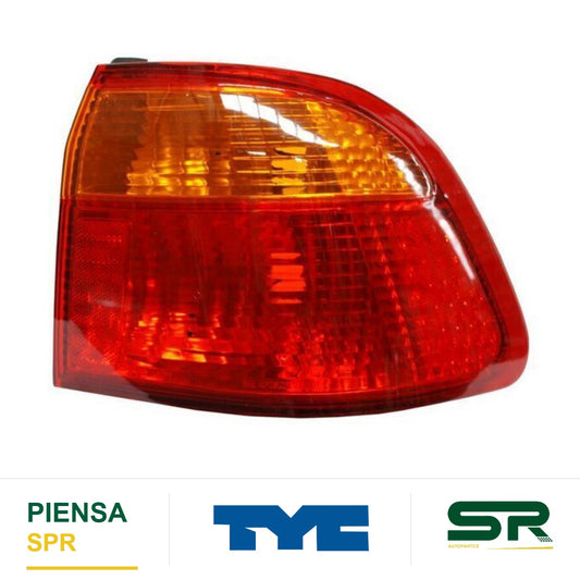 CALAVERA DERECHA 4 PUERTAS SIN ARNÉS HONDA ROJO/ÁMBAR CIVIC 1999-2000 TYC
