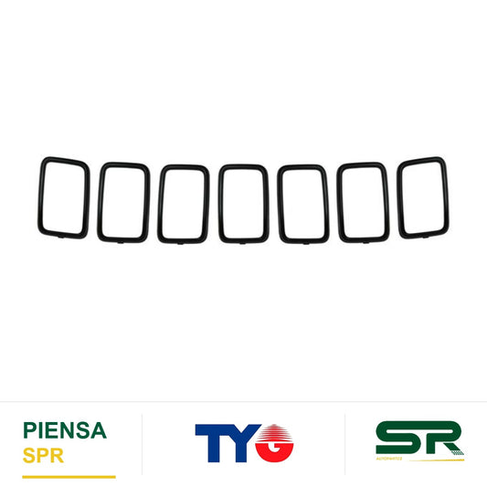 MOLDURA JEEP PARRILLA GRAND CHEROKEE 2017 2022 NEGRO 7 PIEZAS TYG MPJGC177