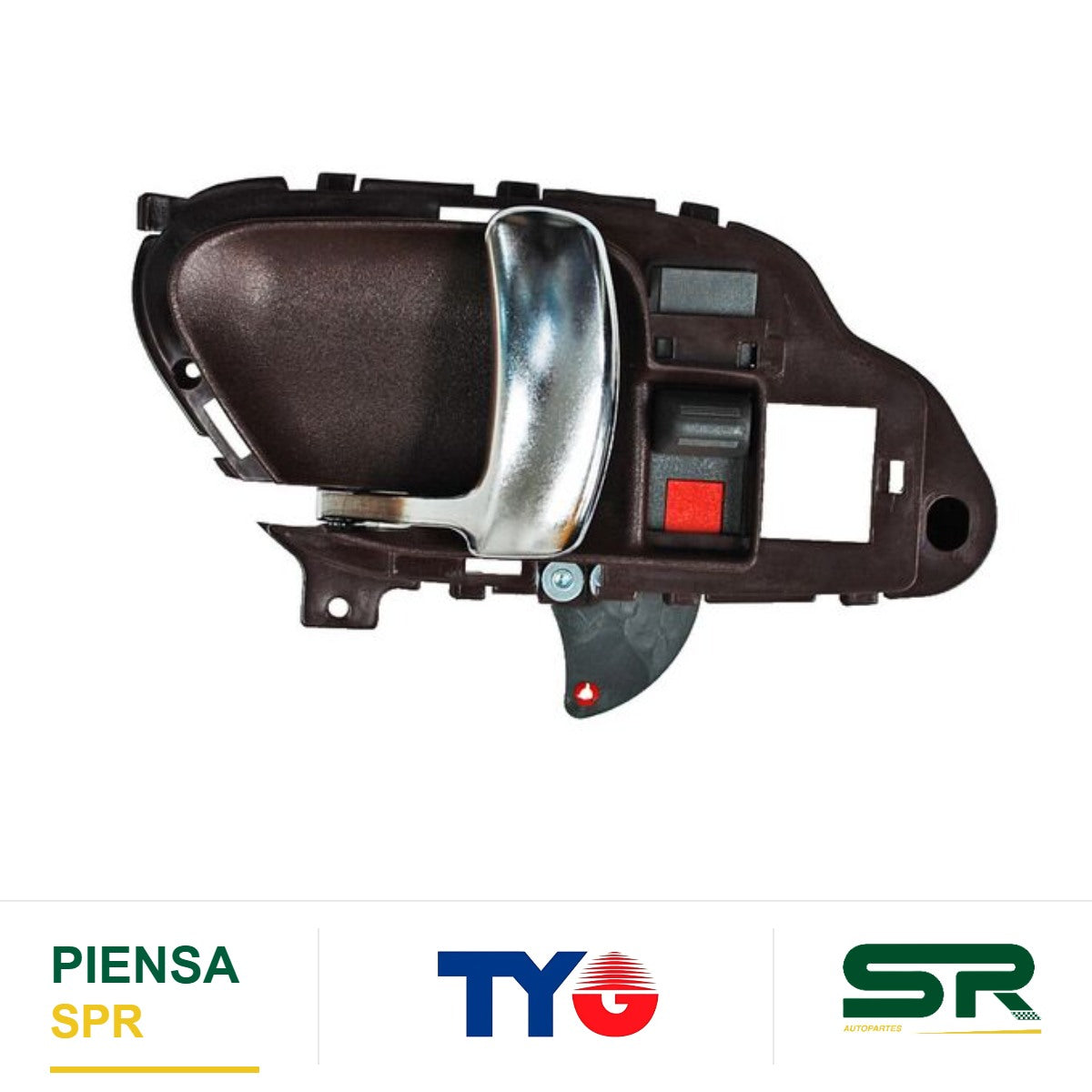 MANIJA INTERIOR IZQUIERDA CROMADA PLÁSTICO CHEVROLET PICKUP / SUB / BLAZER / YUKON / TAHOE / ESCALADE 1995-1998 ROJA TYG