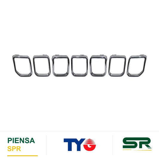 MOLDURA JEEP PARRILLA COMPASS 2023 2025 JGO 7PZS CROM TYG MPPJCS22JC