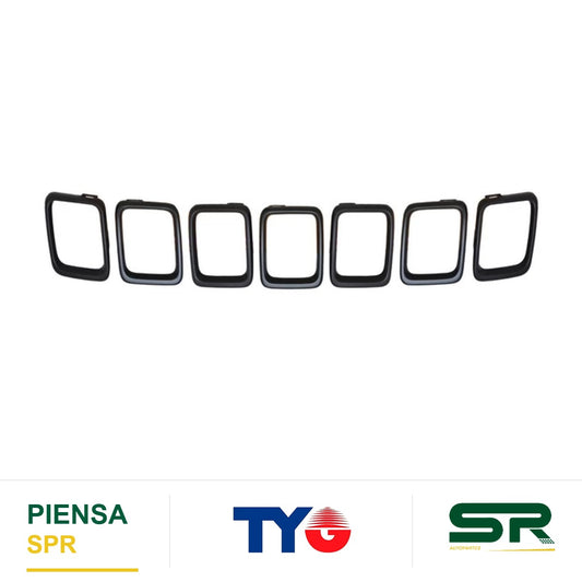 MOLDURA JEEP PARRILLA COMPASS 2018 2021 NEGRA 7 PZAS 130 RMI TYG MPJCS18C