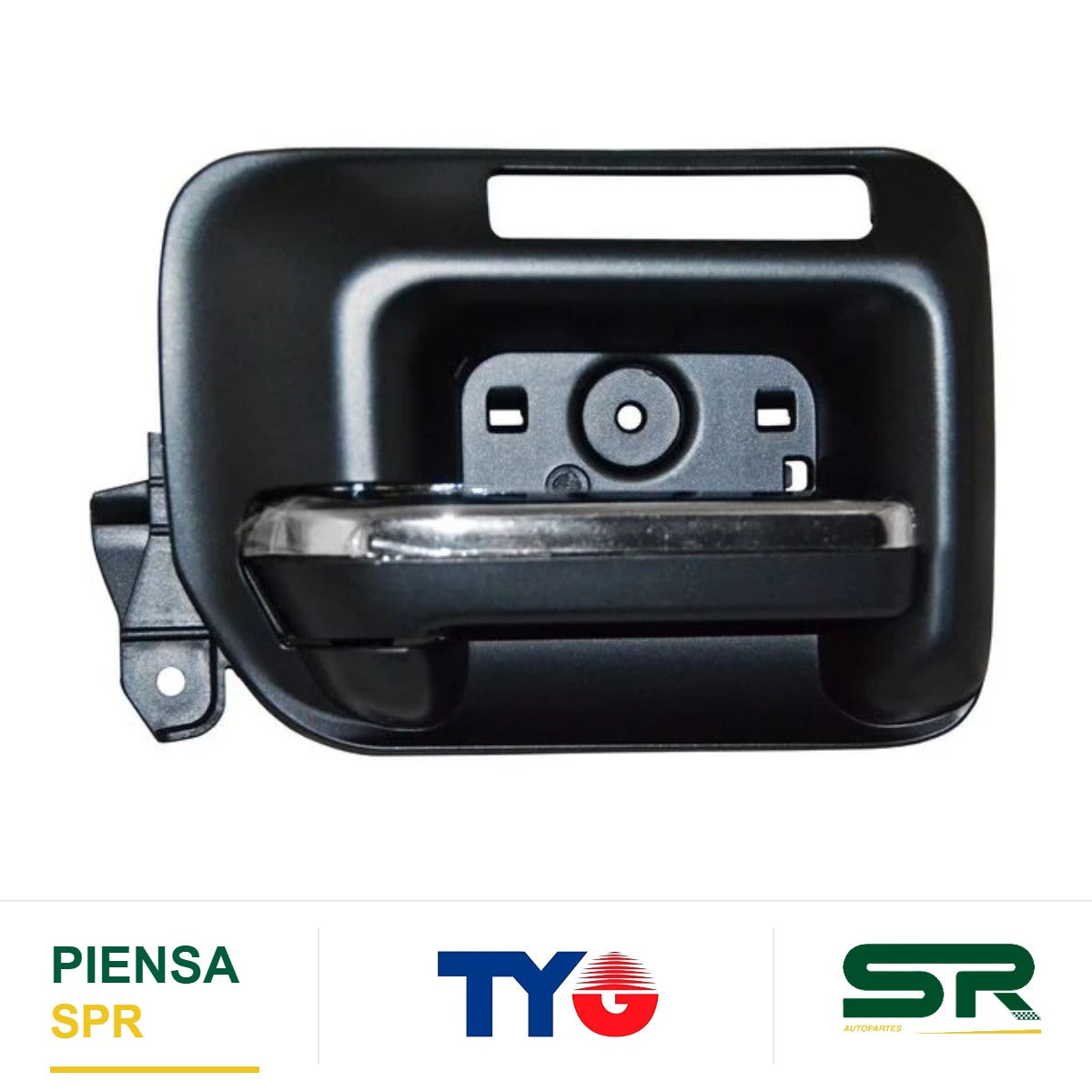 MANIJA INTERIOR DELANTERA IZQUIERDA CON HOYO NEGRA CROMADA CHEVROLET PICKUP / GMC PICKUP 2014-2018 TYG