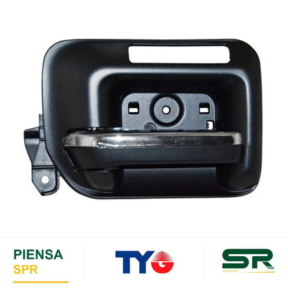 MANIJA INTERIOR DELANTERA IZQUIERDA CON HOYO NEGRA CROMADA CHEVROLET PICKUP / GMC PICKUP 2014-2018 TYG