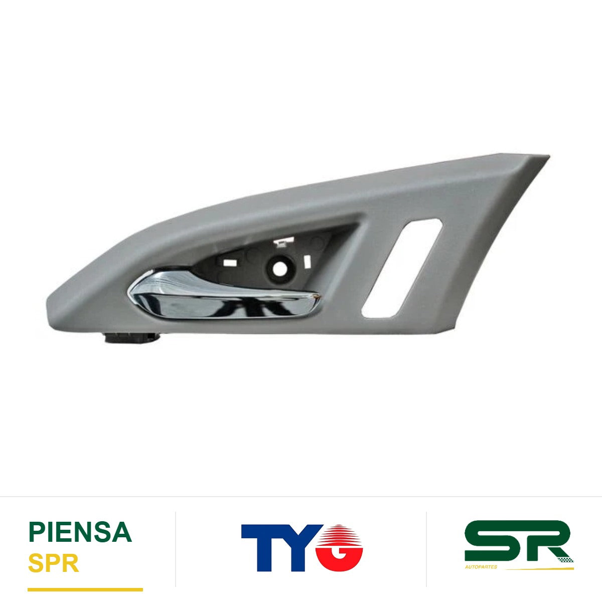 MANIJA INTERIOR DELANTERA IZQUIERDA CON HOYO CROMADA GRIS PLÁSTICO CADILLAC CTS 2008-2013 TYG