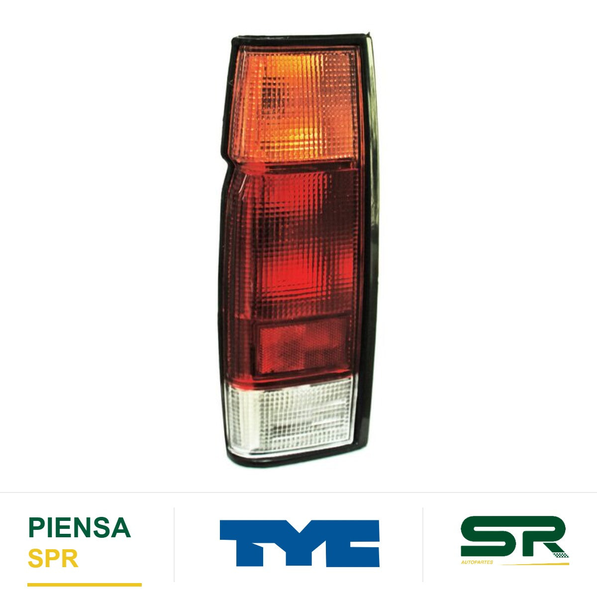 CALAVERA IZQUIERDA CON ARNÉS, ROJO/BLANCO NISSAN ÁMBAR/ PU D21 1994-2001 TYC