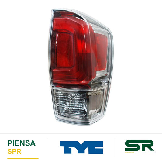 CALAVERA DERECHA TOYOTA TACOMA 2016-2023 CROMADA OSCURA C / FOCOS TYC