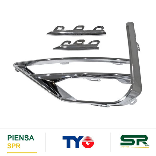 MOLDURA PARRILLA IZQUIERDA CROMADA PARA FARO DE NIEBLA CHIREY TIGGO 8 PRO 2023-2024 TYG