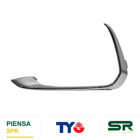 MOLDURA PARRILLA IZQUIERDA CROMADA PARA FARO DE NIEBLA CHEVROLET SPARK 2016-2018 TYG