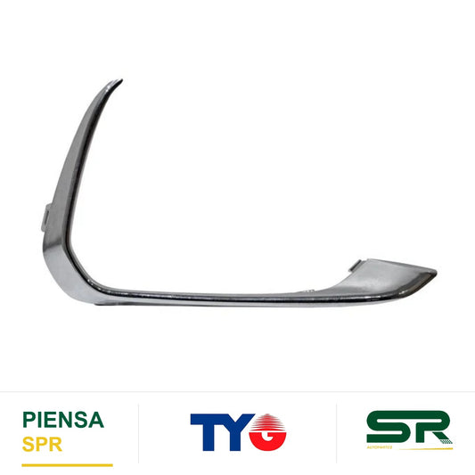 MOLDURA PARRILLA DERECHA CROMADA PARA FARO DE NIEBLA CHEVROLET SPARK 2016-2018 TYG