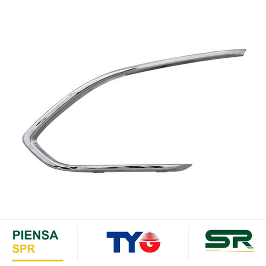 MOLDURA PARRILLA IZQUIERDA CROMADA PARA FARO DE NIEBLA CHEVROLET SPARK 2013-2017 TYG