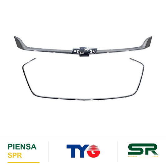 MOLDURA PARRILLA SUPERIOR CROMADA CHEVROLET ONIX 2020-2025 TYG