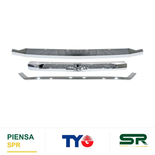 MOLDURA CHEVROLET PARRILLA CHEVROLET PICKUP 2016 2018 4X2 4X4 LS CROM 3 PIZAS TYG MPCPU16C