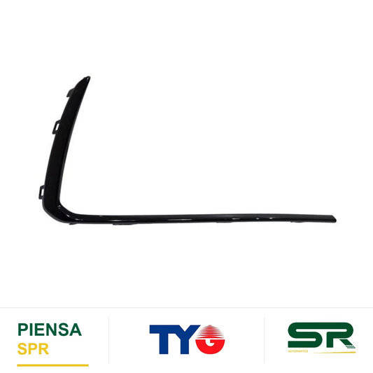 MOLDURA FASCIA DELANTERA DERECHA NEGRA VOLKSWAGEN VIRTUS 2023-2024 TYG