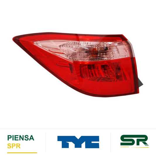 CALAVERA IZQUIERDA TOYOTA COROLLA 2017-2019 EXT ROJO / ROSA C / FOCO TYC