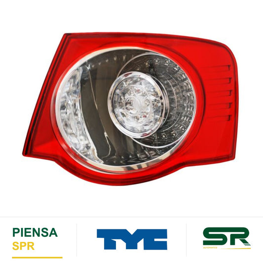 CALAVERA DERECHA LED VOLKSWAGEN BORA 2006-2010 EXT ROJO / CRISTAL S CCC2 TYC
