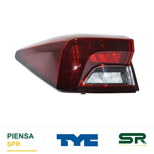 CALAVERA EXTERIOR IZQUIERDA LED MICA OSCURA FONDO NEGRO TOYOTA AVANZA 2022-2025 TYC