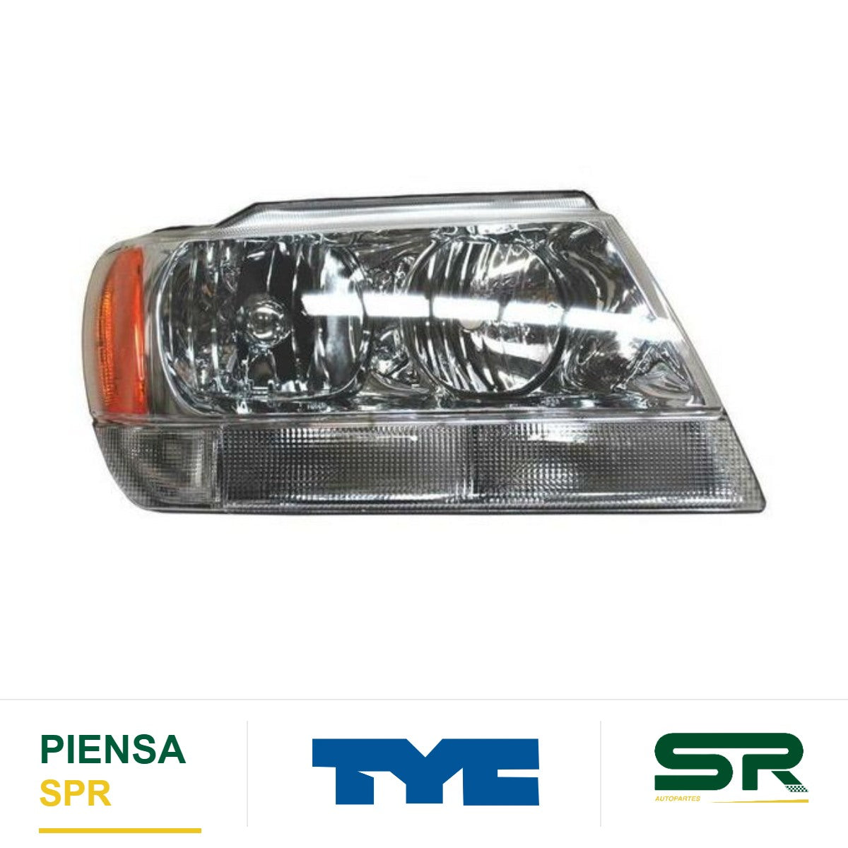 FARO DERECHO FONDO CROMADO JEEP GRAND CHEROKEE 1999-2004 CUARTO BCO TYC