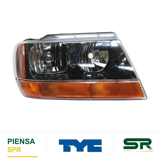 FARO DERECHO FONDO NEGRO JEEP GRAND CHEROKEE 1999-2004 CUARTO CCCC. TYC