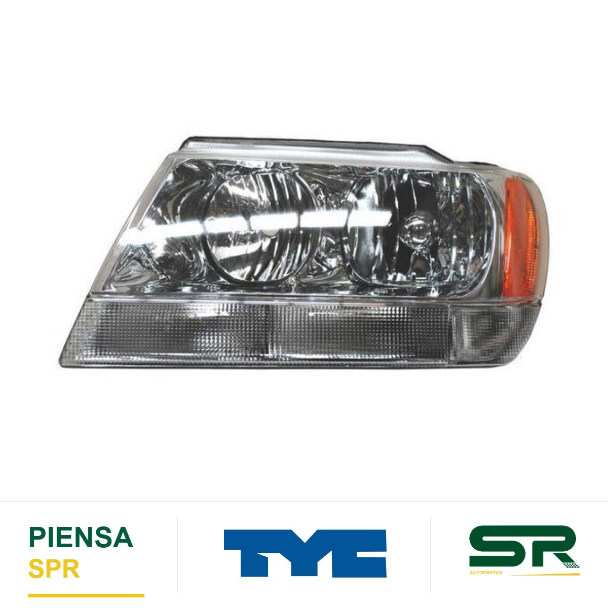 FARO IZQUIERDO FONDO CROMADO CON CUARTO CROMADO JEEP GRAND CHEROKEE 1999-2004 TYC