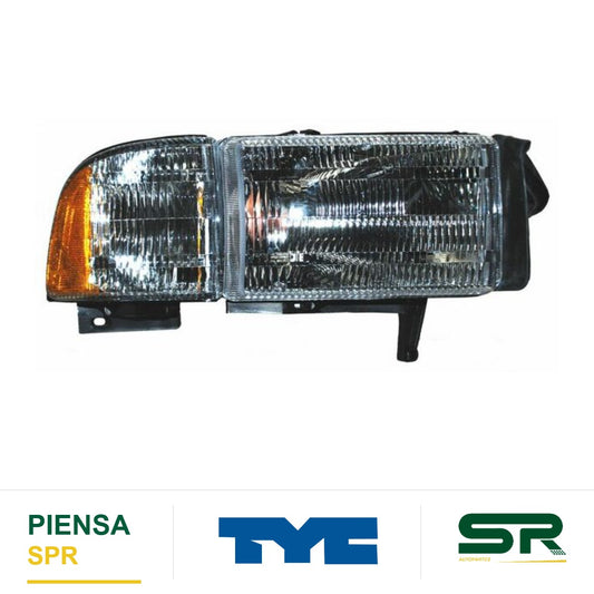 FARO DERECHO CON CUARTO CON BASE DODGE PICKUP 1994-2001 RAM TYC