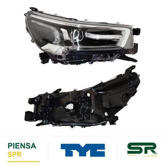 FARO DERECHO CON MOTOR CON LUPA CROMADO LED TOYOTA HILUX 2021-2025 S F / 4WD DIESEL TYC