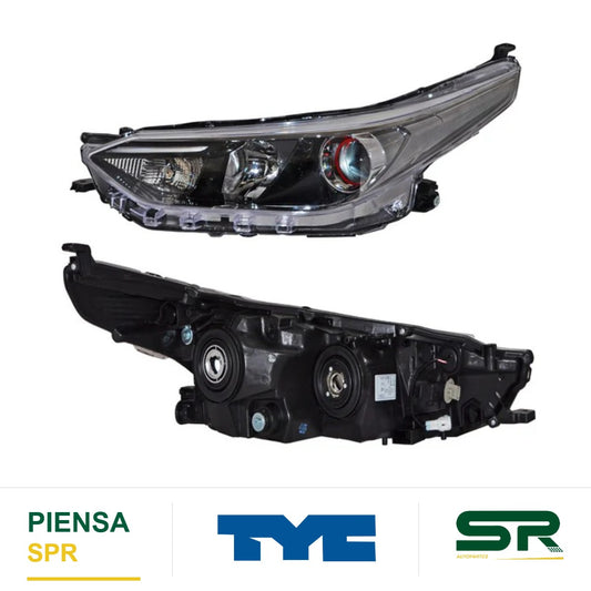 FARO IZQUIERDO CON LUPA TOYOTA YARIS 2018-2020 TYC1 + TYC