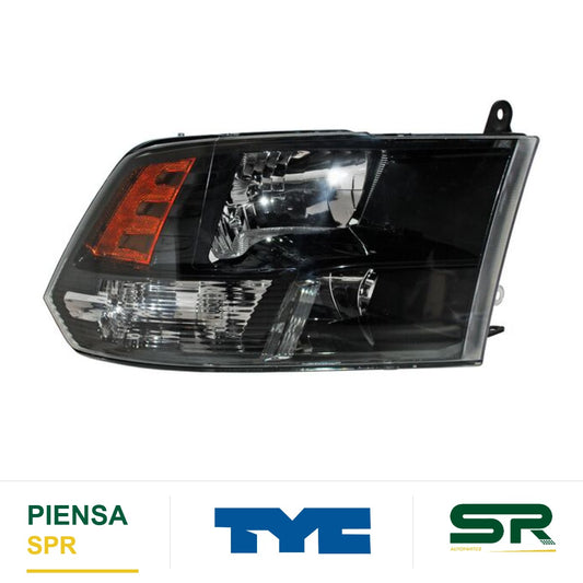 FARO DERECHO FONDO NEGRO DODGE PICKUP 2013-2019 TYC