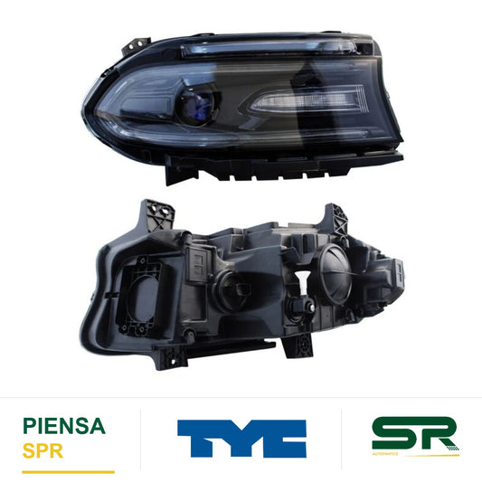 FARO DERECHO LED DODGE CHARGER 2015-2016 BULBO HIR2 (9012) C / S TYC