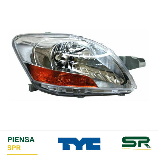 FARO DERECHO FONDO CROMADO TOYOTA YARIS 2006-2015 4P TYC