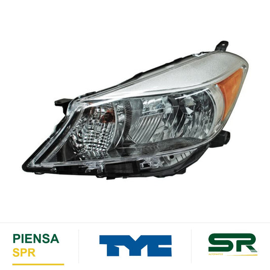 FARO IZQUIERDO FONDO CROMADO TOYOTA YARIS 2012-2014 TYC