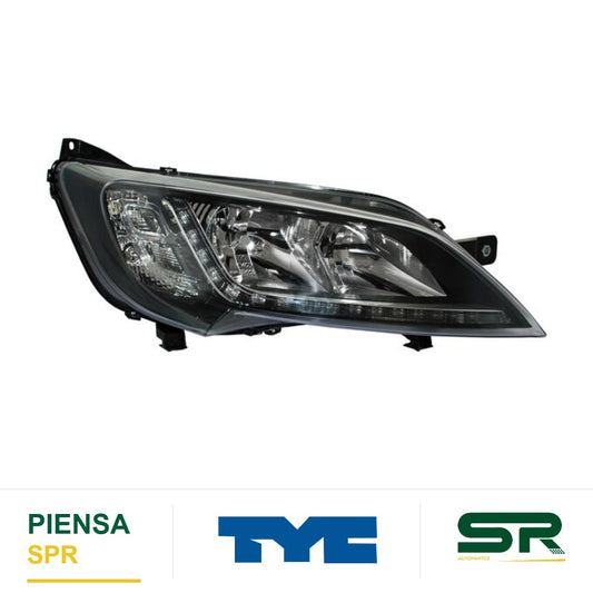 FARO DERECHO CON LUZ DE DÍA FONDO NEGRO CON MOTOR FIAT DUCATO / MANAGER 2015-2023 CARGO VAN TYC1 CCC3 TYC